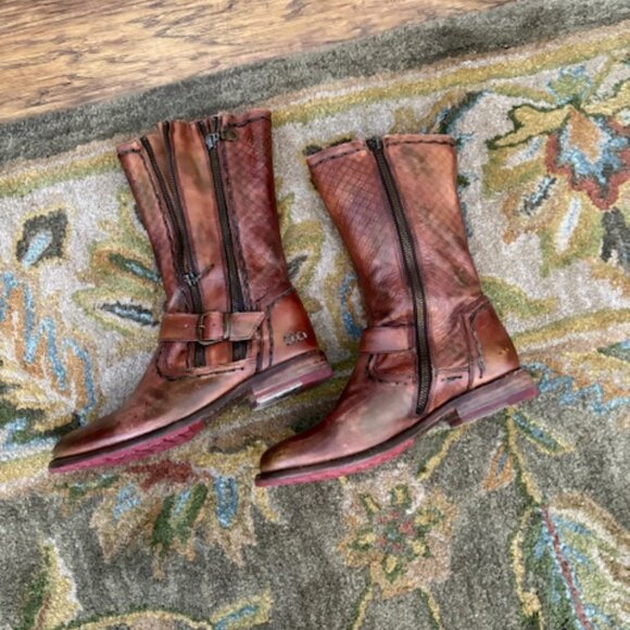 BED STU Hustle Distressed Leather Mid Calf Boot - Picture 6 of 8